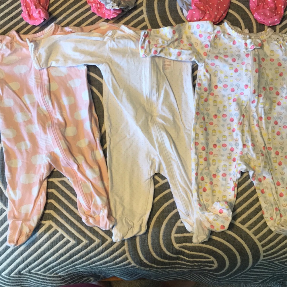 Carter’s Baby Girl Sleepers 3 months